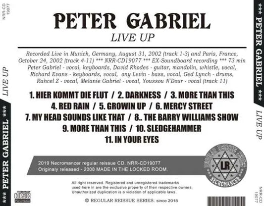 PETER GABRIEL / LIVE UP (1CDR)