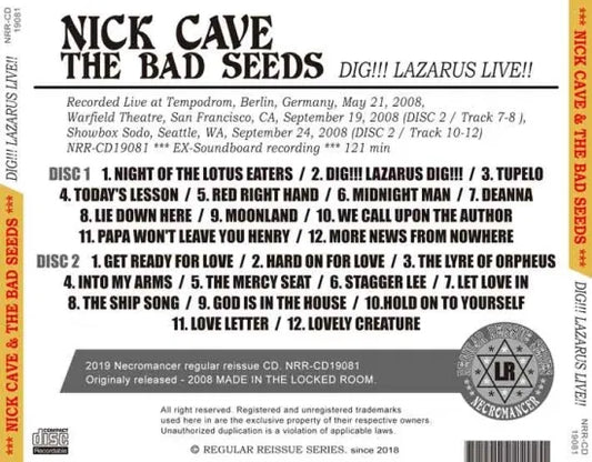 NICK CAVE & THE BAD SEEDS / DIG!!! LAZARUS LIVE!! (2CDR)