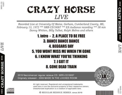 CRAZY HORSE / LIVE (1CDR)