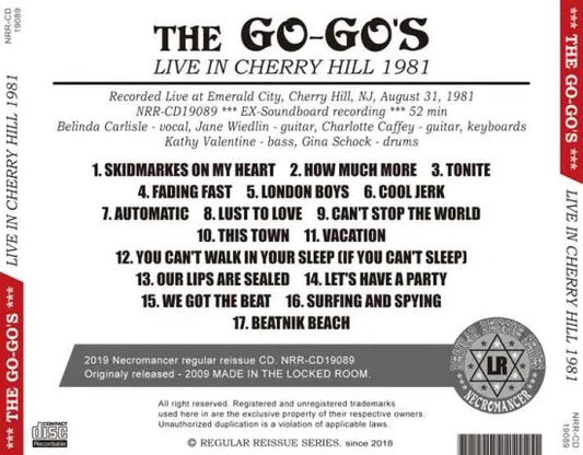 THE GO-GO'S / LIVE IN CHERRY HILL 1981 (1CDR)