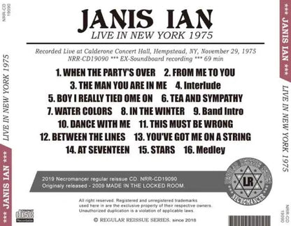 JANIS IAN / LIVE IN NEW YORK 1975 (1CDR)