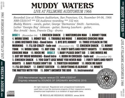 MUDDY WATERS / LIVE AT FILLMORE AUDITORIUM 1966 (2CDR)