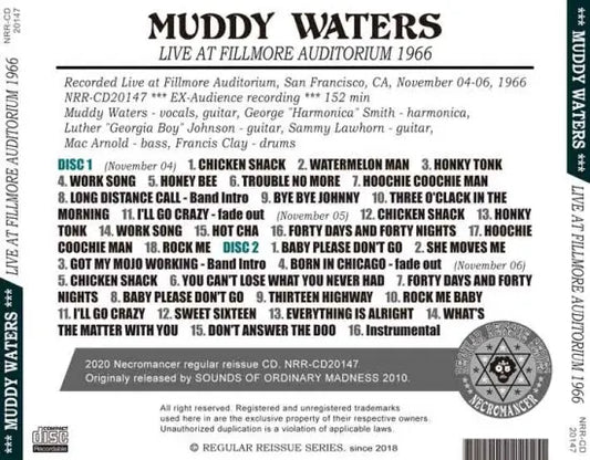 MUDDY WATERS / LIVE AT FILLMORE AUDITORIUM 1966 (2CDR)