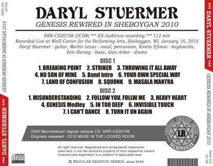 DARYL STUERMER / GENESIS REWIRED IN SHEBOYGAN 2010 (2CDR)
