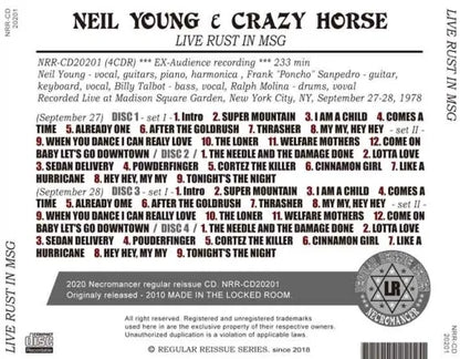 NEIL YOUNG & CRAZY HORSE / LIVE RUST IN MSG (4CDR)