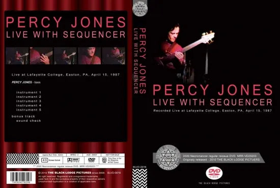 PERCY JONES / LIVE WITH SEQUENCER (1DVDR)