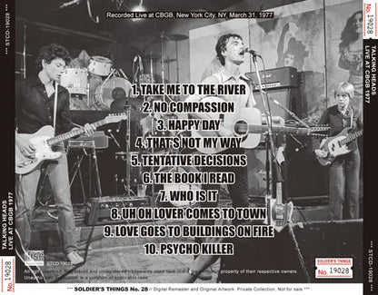 TALKING HEADS / LIVE AT CBGB 1977 (1CDR)