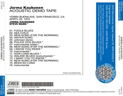 JORMA KAUKONEN / ACOUSTIC DEMO TAPE (1CDR)