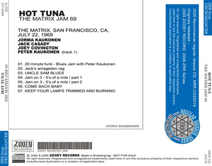 HOT TUNA / THE MATRIX JAM 69 (1CDR)