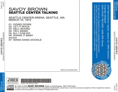 SAVOY BROWN / SEATTLE CENTER TALKING (1CDR)