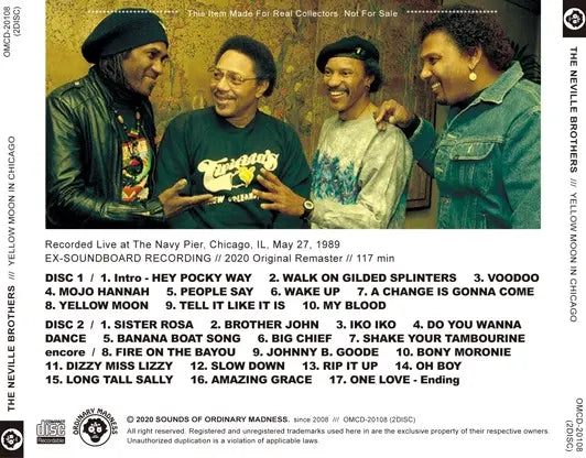 THE NEVILLE BROTHERS / YELLOW MOON IN CHICAGO (2CDR)