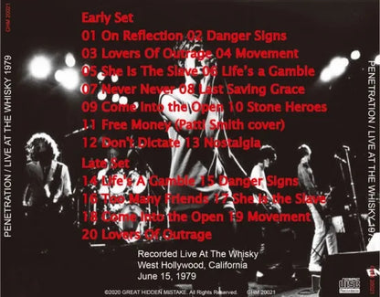 PENETRATION / LIVE AT THE WHISKY 1979 (1CDR)