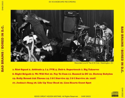 BAD BRAINS / BORED IN D.C. (1CDR)