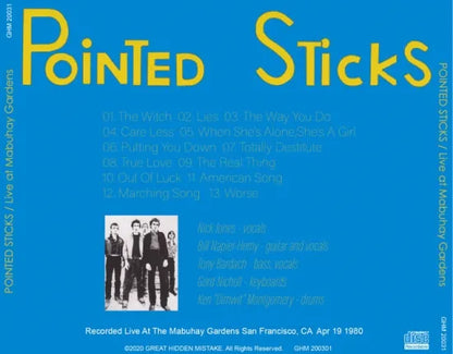 POINTED STICKS / Live at Mabuhay Gardens (1CDR)