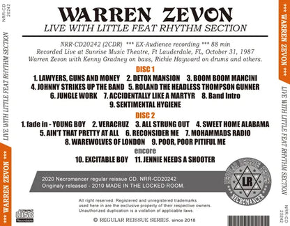 WARREN ZEVON / LIVE WITH LITTLE FEAT RHYTHM SECTION (2CDR)