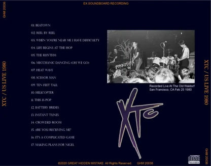 XTC / US LIVE 1980 (1CDR)