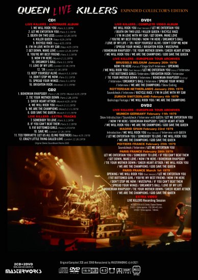 QUEEN / LIVE KILLERS EXPANDED COLLECTOR'S EDITION [2CD+2DVDR]
