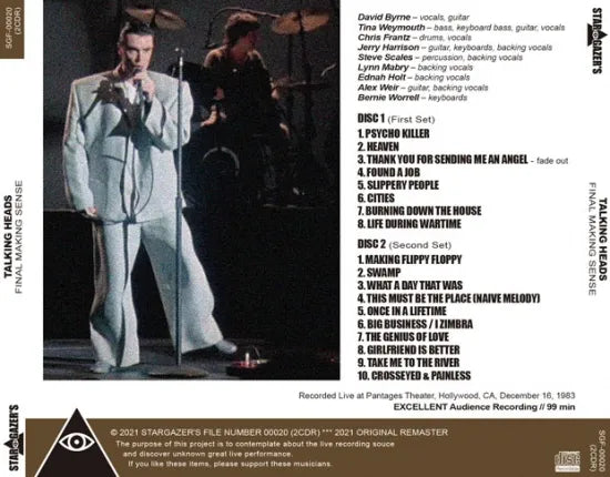 TALKING HEADS / FINAL MAKING SENSE (2CDR)