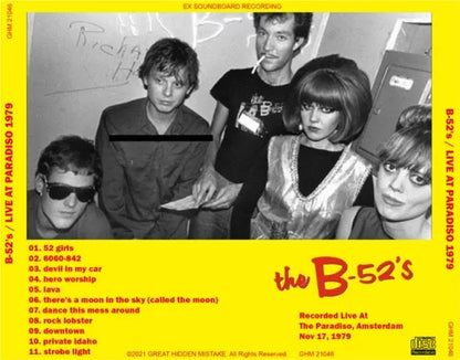 B-52's / LIVE AT THE PARADISO 1979 (1CDR)