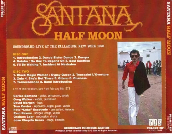Santana / Half Moon SOUNDBOARD (2CDR)