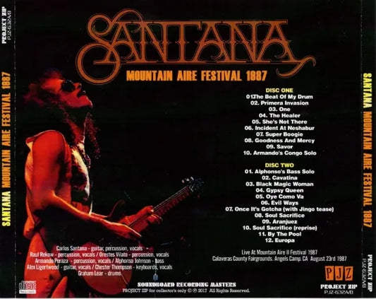 Santana / Mountain Aire Festival SOUNDBOARD (2CDR)
