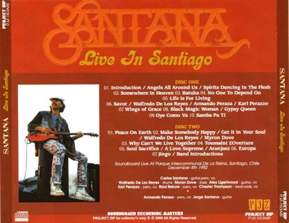 Santana / Live In Santiago SOUNDBOARD (2CDR)