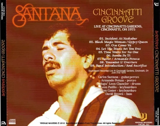 SANTANA / CINCINNATTI GROOVE  SOUNDBOARD (1CDR)