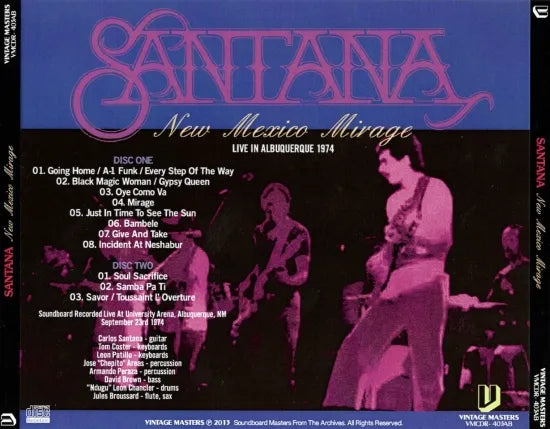 Santana / New Mexico Mirage SOUNDBOARD (2CDR)