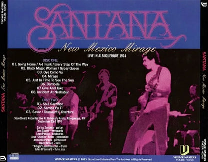 Santana / New Mexico Mirage SOUNDBOARD (2CDR)