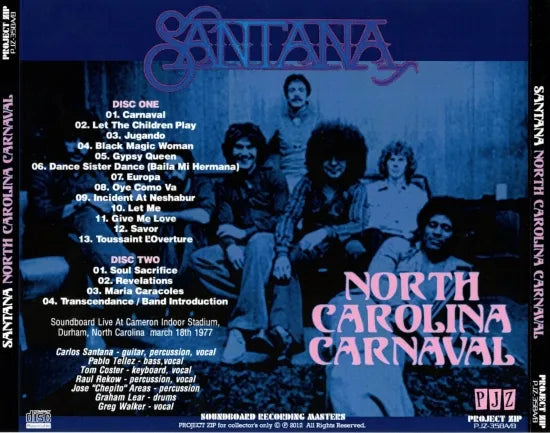Santana / North Carolina Carnaval (2CDR)