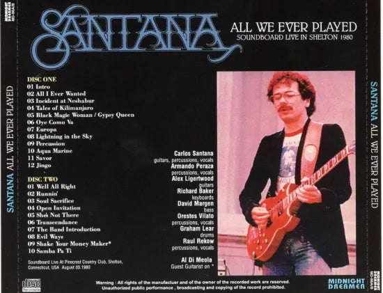 NEW SANTANA / ALL WE EVER PLAYED (2CDR)