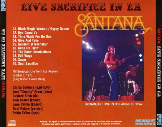 SANTANA / LIVE SACRIFICE IN LA (1CDR)