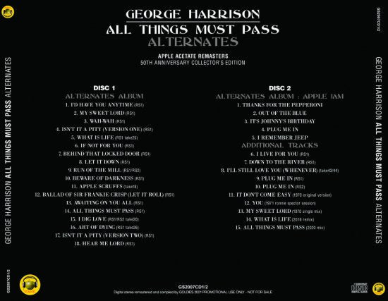 GEORGE HARRISON / ALL THINGS MUST PASS ALTERNATES (2CD)