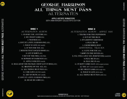 GEORGE HARRISON / ALL THINGS MUST PASS ALTERNATES + SESSIONS Set (4CD)