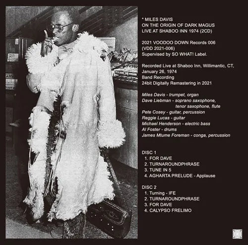 MILES DAVIS / SOBRE EL ORIGEN DE DARK MAGUS EN DIRECTO EN SHABOO INN 1974 (2 CD)
