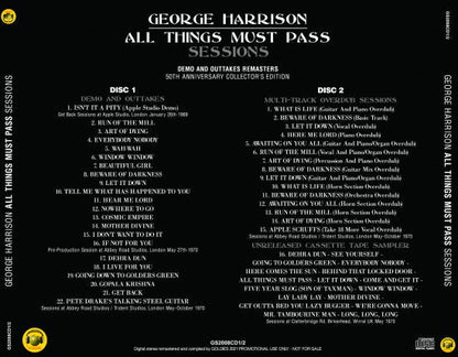 GEORGE HARRISON / ALL THINGS MUST PASS SESSIONS (2CD)