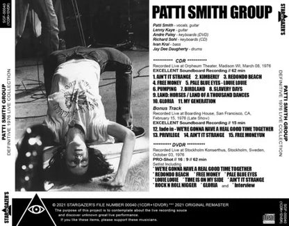 PATTI SMITH GROUP / DEFINITIVE 1976 LIVE COLLECTION (1CDR+1DVDR)