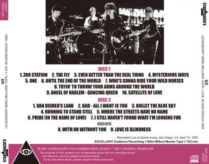 U2 / LEGENDARY MIKE MILLARD TAPE LIVE IN SAN DIEGO 1992 (2CDR)