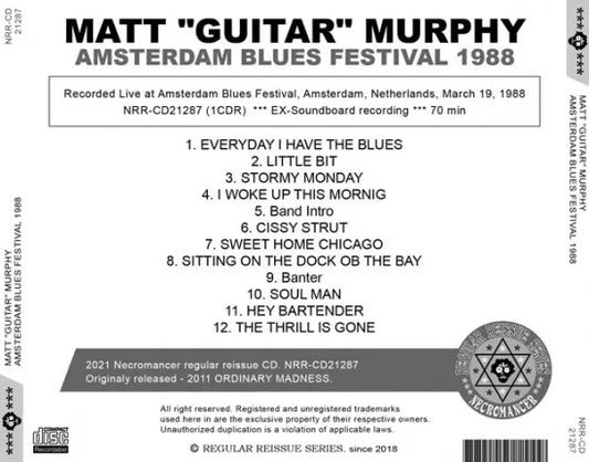 MATT "GUITAR" MURPHY / AMSTERDAM BLUES FESTIVAL 1988 (1CDR)