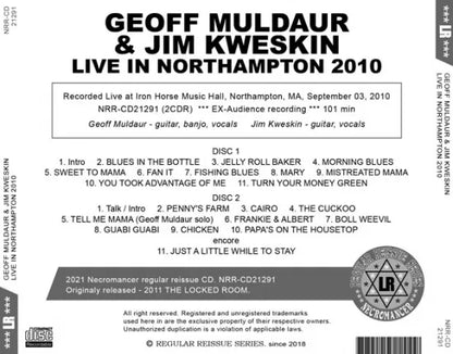 GEOFF MULDAUR & JIM KWESKIN / LIVE IN NORTHAMPTON 2010 (2CDR)