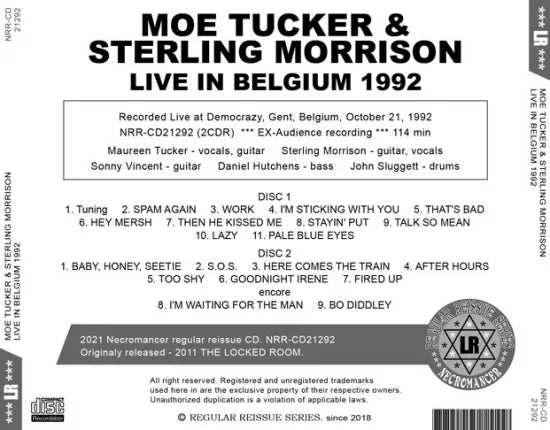 MOE TUCKER & STERLING MORRISON / LIVE IN BELGIUM 1992 (2CDR)
