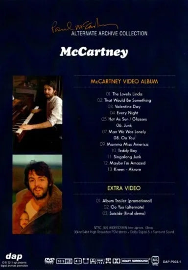 Paul McCartney / McCartney - Alternate Archive Collection (1DVD)