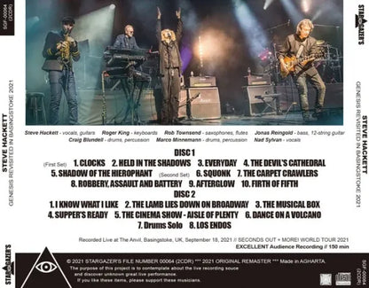 STEVE HACKETT / GENESIS REVISITED IN BASINGSTOKE 2021 (2CDR)