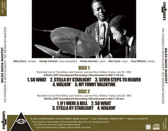 MILES DAVIS QUINTET / EL OTRO LADO DE MILES EN EUROPA 2021 BROADCAST MASTERS (2CDR)
