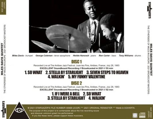 MILES DAVIS QUINTET / EL OTRO LADO DE MILES EN EUROPA 2021 BROADCAST MASTERS (2CDR)