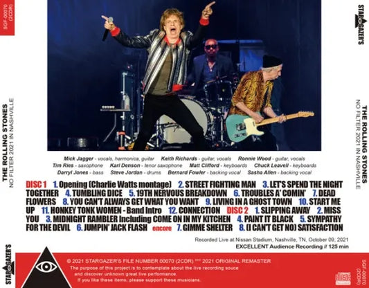THE ROLLING STONES / NO FILTER 2021 IN NASHVILLE (2CDR)
