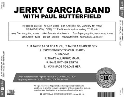 JERRY GARCIA BAND / WITH PAUL BUTTERFIELD STEREO SOUNDBOARD (1CDR)