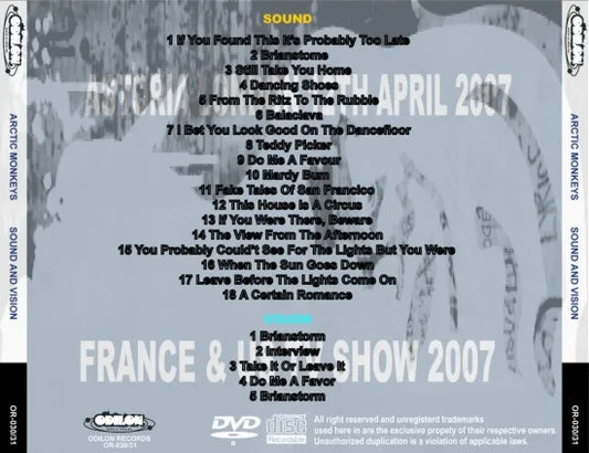 ARCTIC MONKEYS / SOUND AND VISION (1CDR+1DVDR)