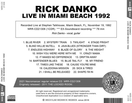 RICK DANKO / LIVE IN MIAMI BEACH 1992 (1CDR)