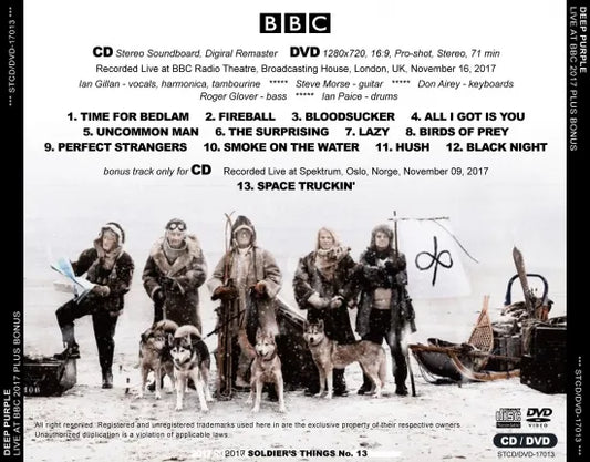 DEEP PURPLE / LIVE AT BBC 2017 PLUS BONUS (1CDR+1DVDR)